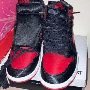 Nike Air High-Top Red and Black Sneakers